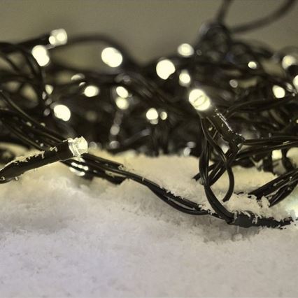 Corrente exterior de Natal LED 50xLED/8 funções 8m IP44 branco quente