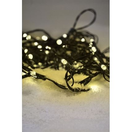Corrente exterior de Natal LED 50xLED/8 funções 8m IP44 branco quente