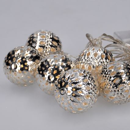 Corrente de Natal LED 10xLED 1m branco frio