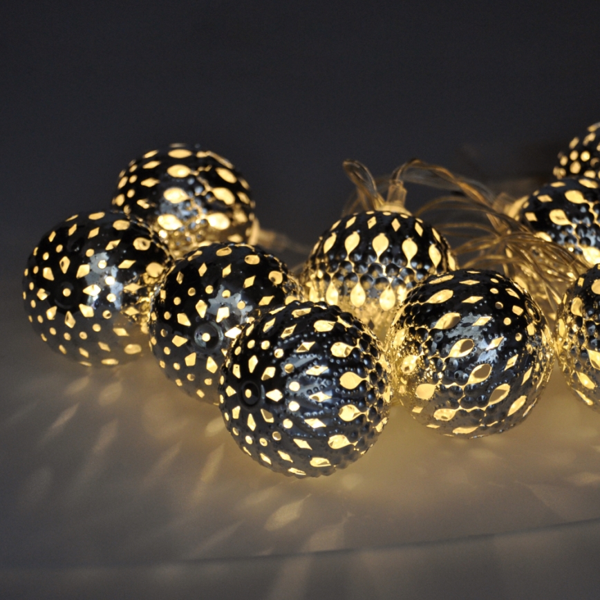Corrente de Natal LED 10xLED 1m branco frio