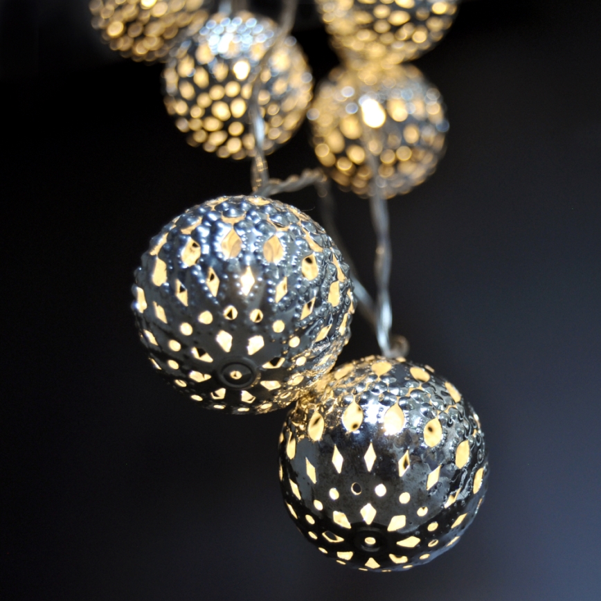 Corrente de Natal LED 10xLED 1m branco frio
