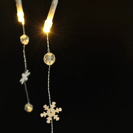 Corrente de Natal LED 20xLED/2xAA 2m branco quente