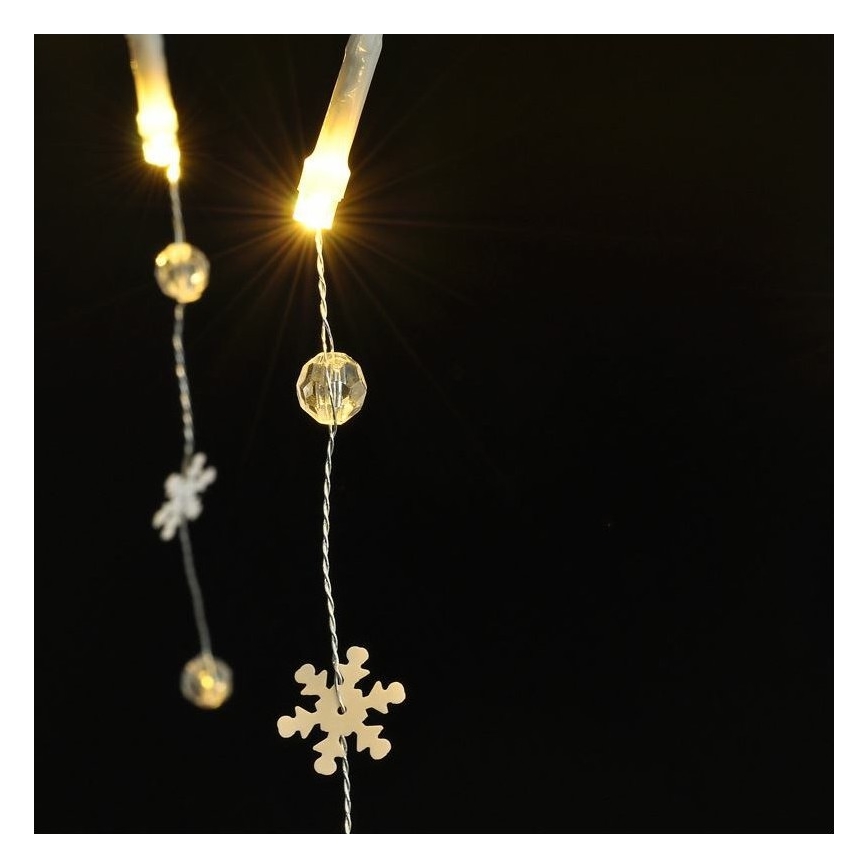 Corrente de Natal LED 20xLED/2xAA 2m branco quente
