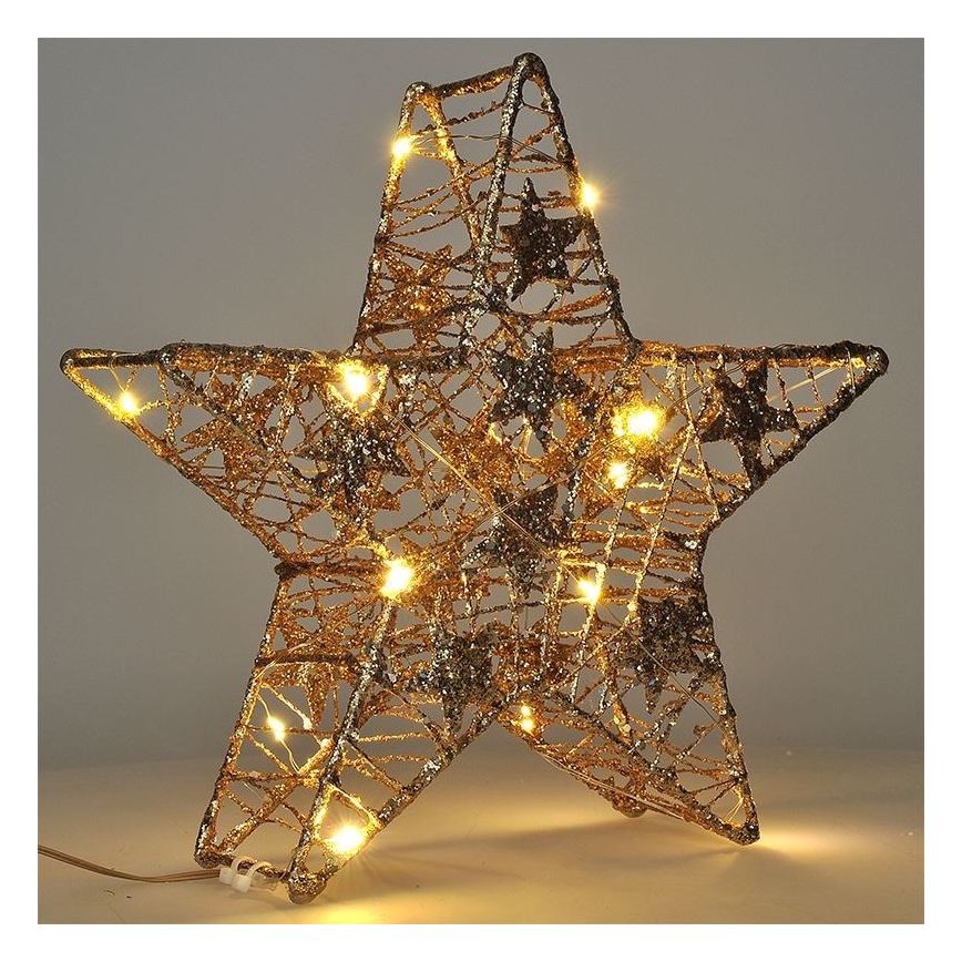 Decoração de Natal LED 14xLED/2xAA estrela