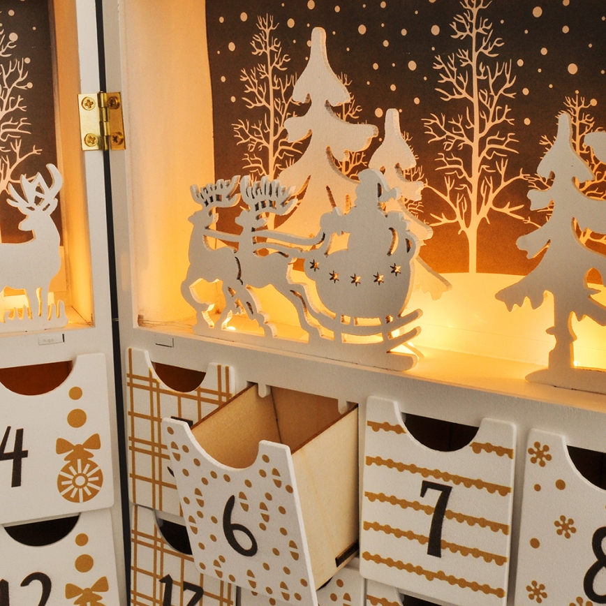Calendário de Advento LED LED/2xAAA