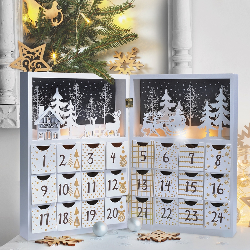 Calendário de Advento LED LED/2xAAA