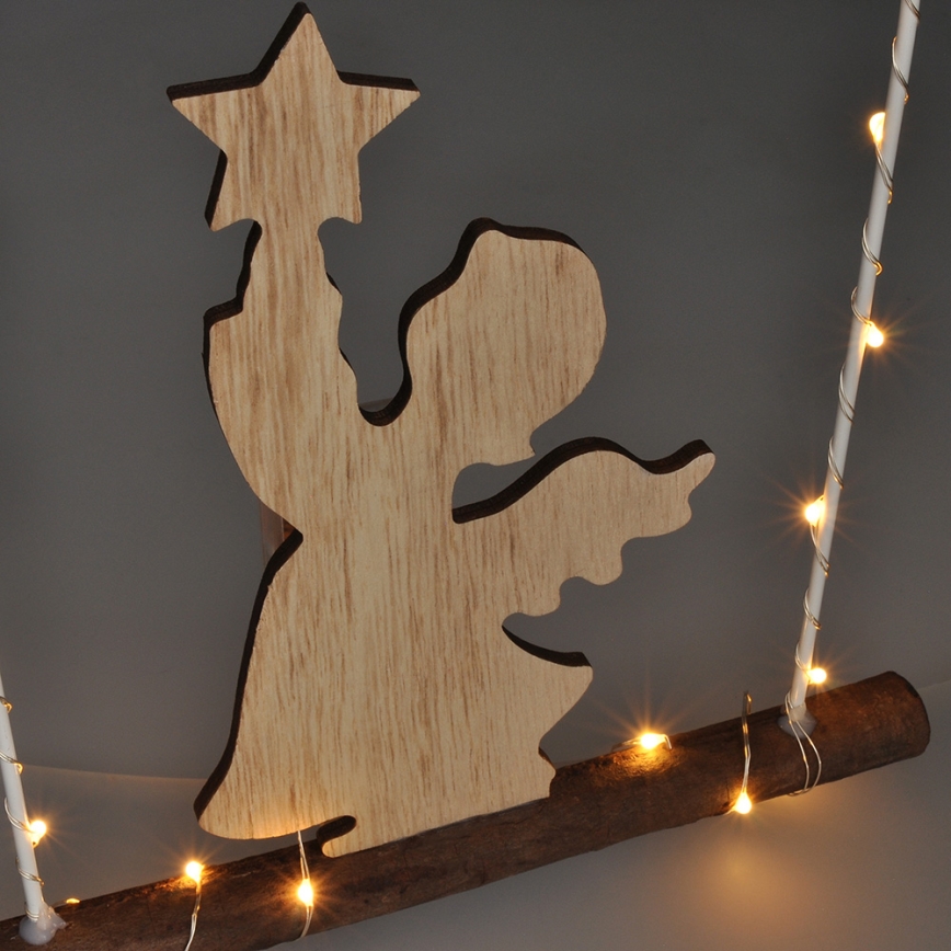 Decoração de Natal LED LED/2xAA anjo