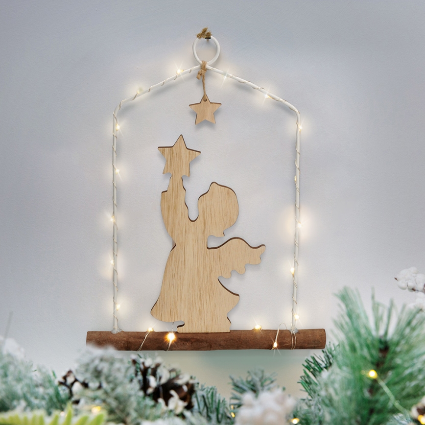 Decoração de Natal LED LED/2xAA anjo