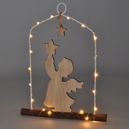 Decoração de Natal LED LED/2xAA anjo