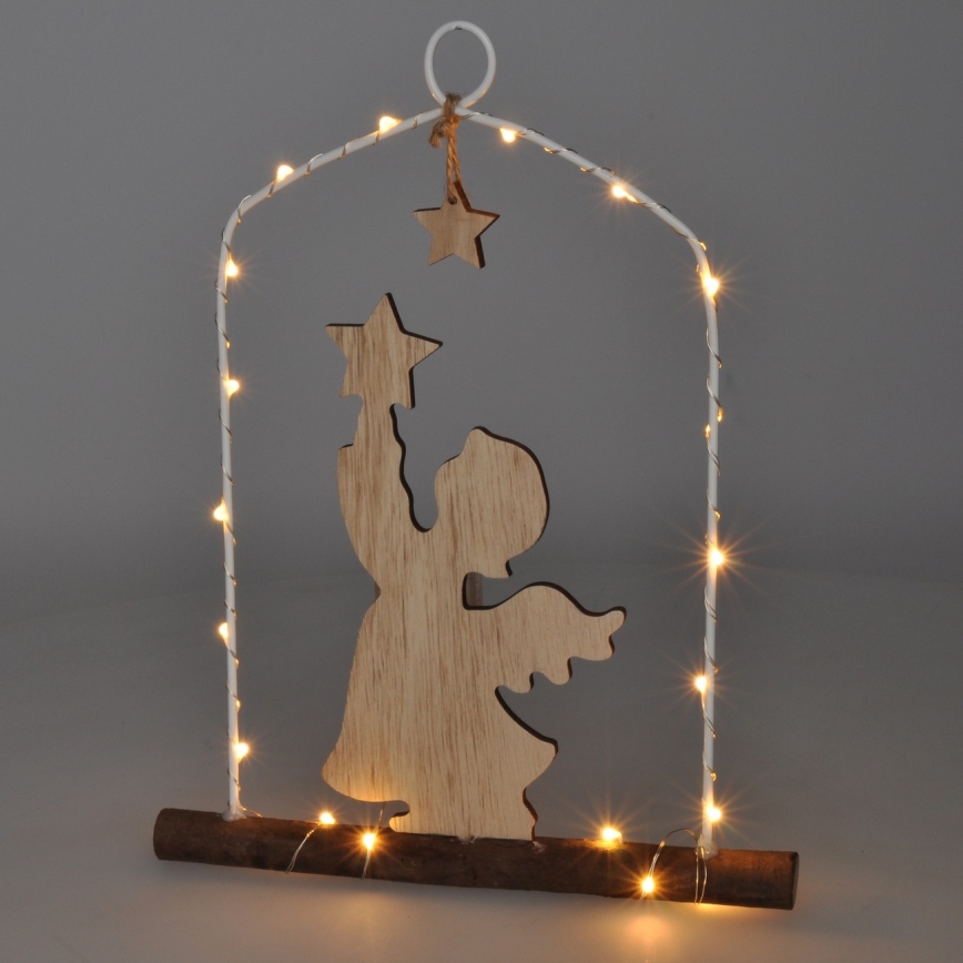 Decoração de Natal LED LED/2xAA anjo