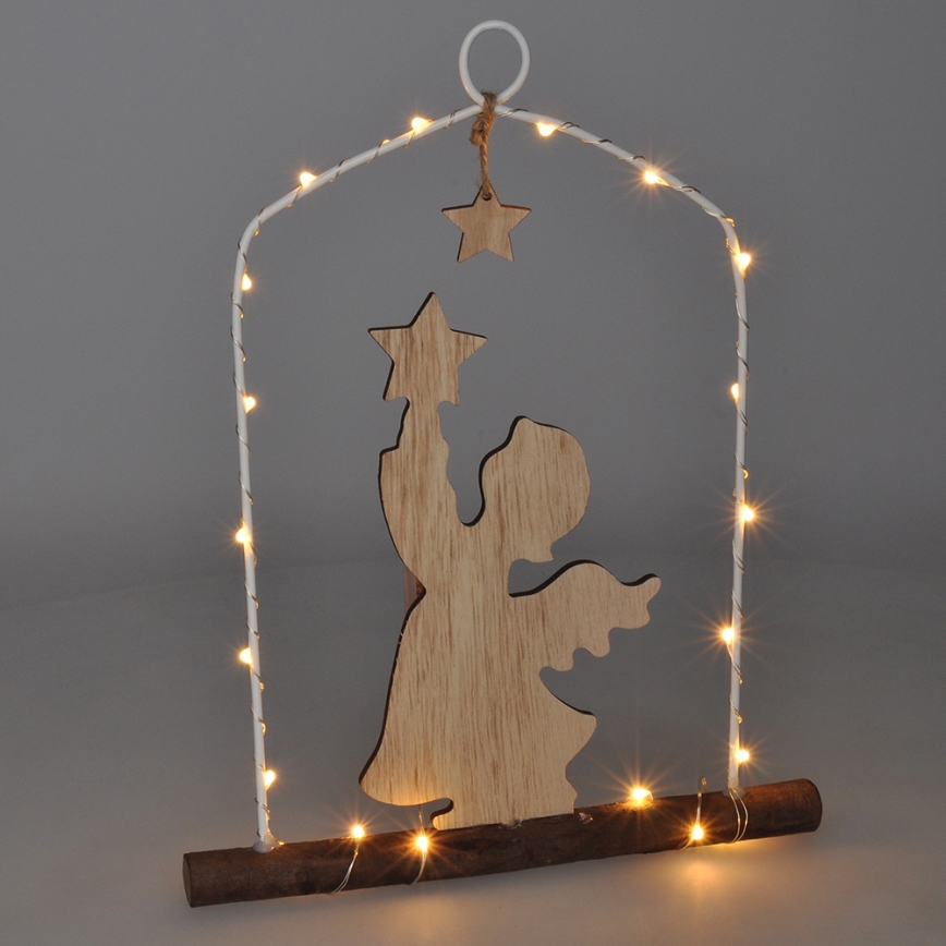 Decoração de Natal LED LED/2xAA anjo