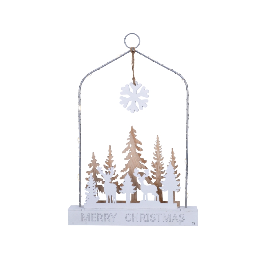 Decoração de Natal LED LED/2xAA floresta com veados
