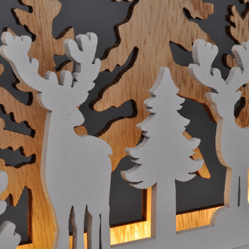 Decoração de Natal LED LED/2xAA floresta com veados