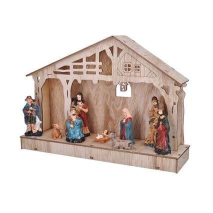Decoração de Natal LED LED/2xAA betlém