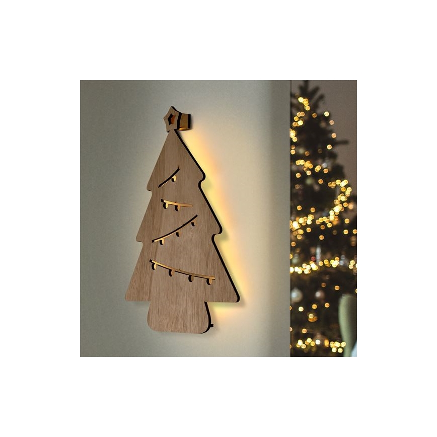 Decoração de Natal LED LED/2xAA árvore