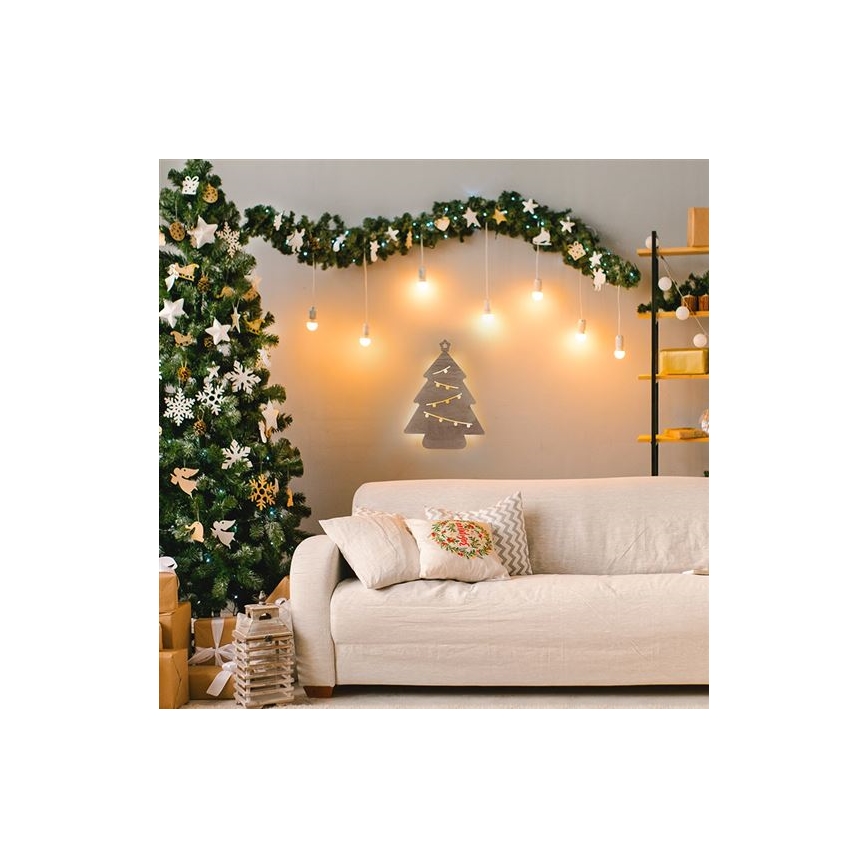 Decoração de Natal LED LED/2xAA árvore