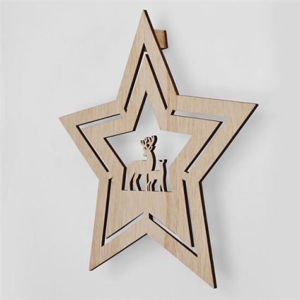 Decoração de Natal LED LED/2xAA estrela