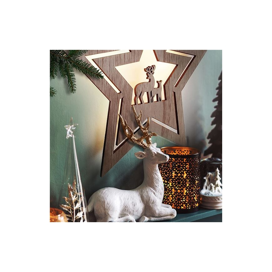 Decoração de Natal LED LED/2xAA estrela