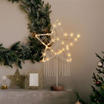 Decoração de Natal LED LED/2xAAA estrela