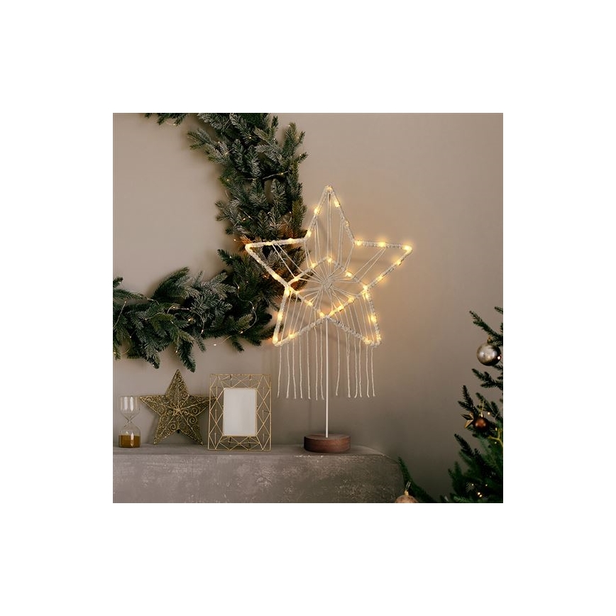Decoração de Natal LED LED/2xAAA estrela