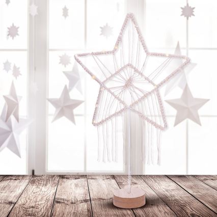 Decoração de Natal LED LED/2xAAA estrela