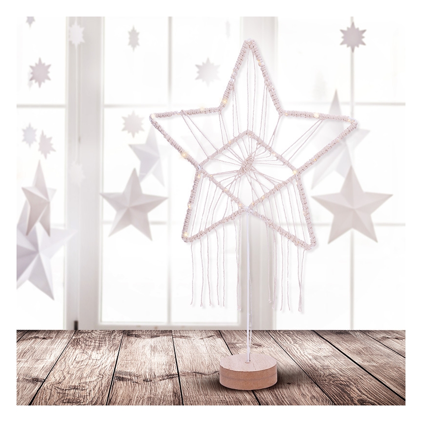 Decoração de Natal LED LED/2xAAA estrela