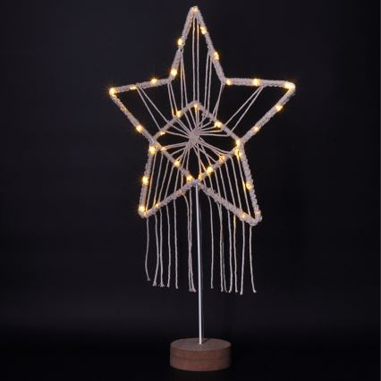 Decoração de Natal LED LED/2xAAA estrela