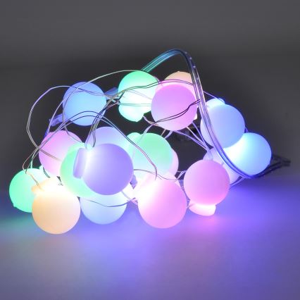 Corrente de Natal LED 40xLED/2xAA 4,3 m multicolor