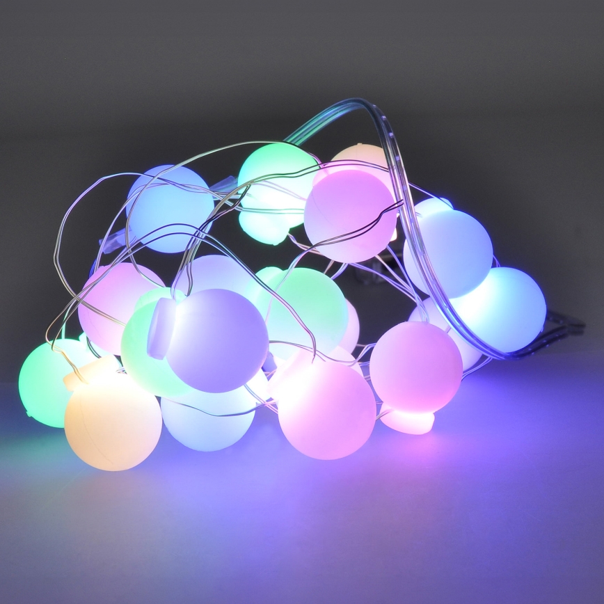 Corrente de Natal LED 40xLED/2xAA 4,3 m multicolor