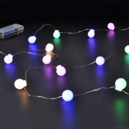 Corrente de Natal LED 40xLED/2xAA 4,3 m multicolor