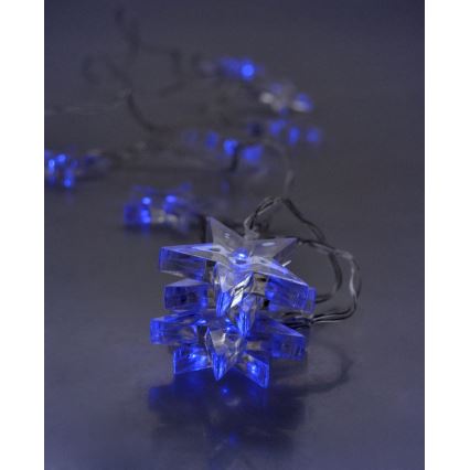 Corrente de Natal LED 10xLED/2xAA 2,5m azul