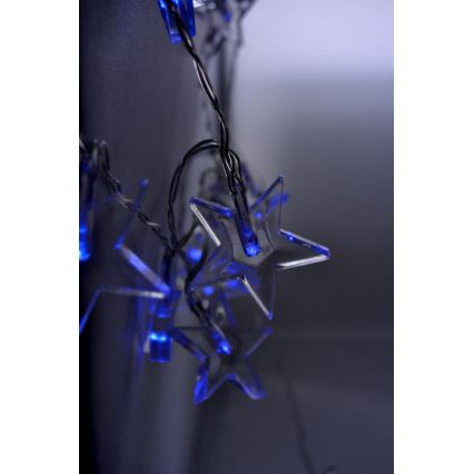 Corrente de Natal LED 10xLED/2xAA 2,5m azul