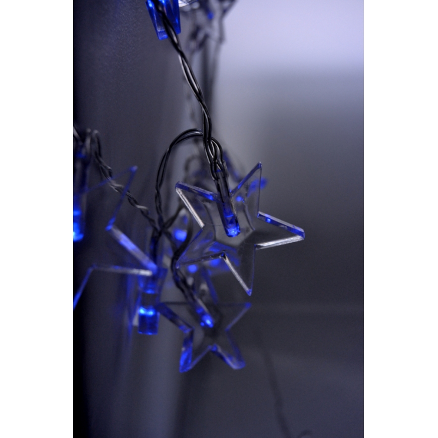 Corrente de Natal LED 10xLED/2xAA 2,5m azul