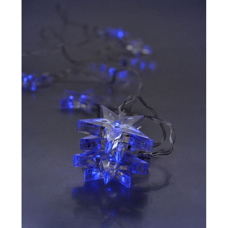 Cadeia de Luzes LED de Natal 10xLED/2xAA 2,5m azul