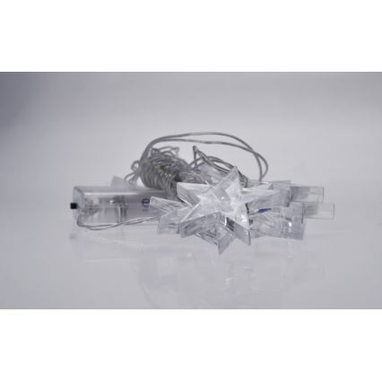 Corrente de Natal LED 10xLED/2xAA 2,5m branco frio