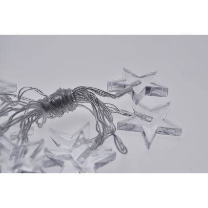 Corrente de Natal LED 10xLED/2xAA 2,5m branco frio