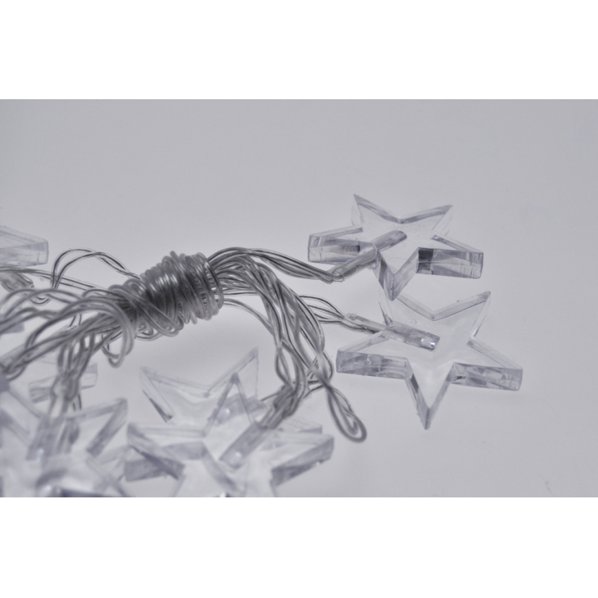 Corrente de Natal LED 10xLED/2xAA 2,5m branco frio
