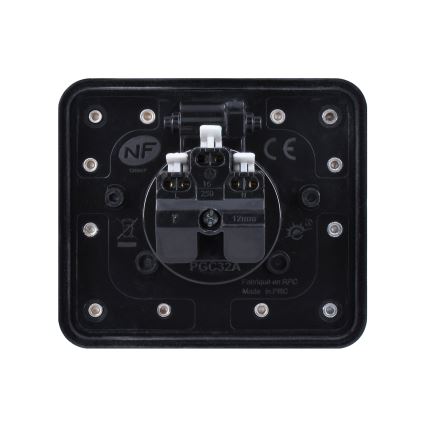 Tomada de chão embutida para exterior IP55 angular