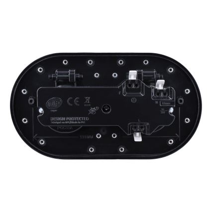 Tomada dupla de chão embutida para exterior IP55 redonda