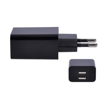Adaptador para carregamento 2xUSB/3100mA/230V preto