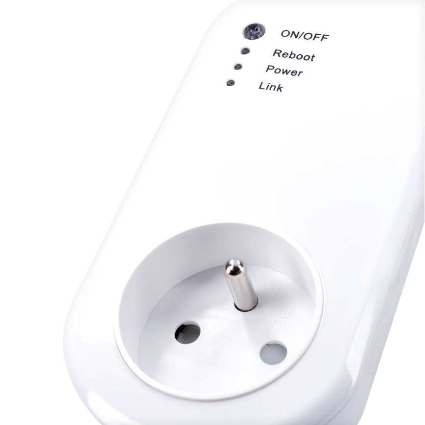 Tomada inteligente com contador de consumo elétrico 230V Wi-Fi Tuya