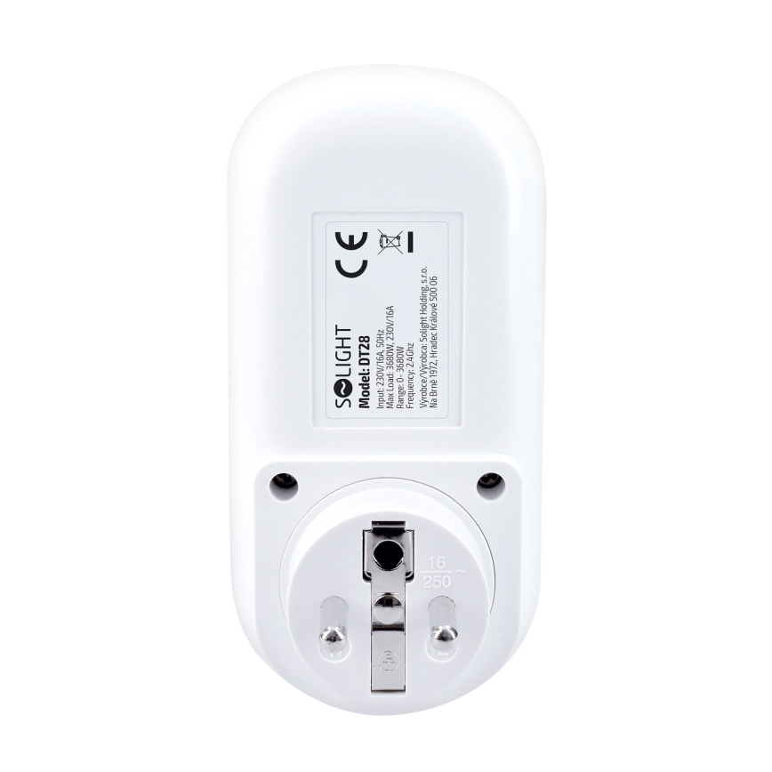 Tomada inteligente com contador de consumo elétrico 230V Wi-Fi Tuya