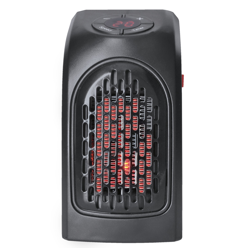 Mini ventoinha de tomada com elemento de aquecimento cerâmico 350W/230V