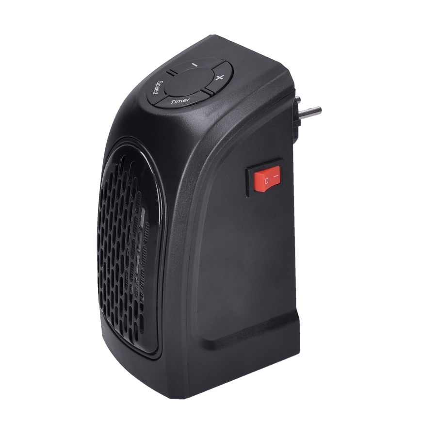 Mini ventoinha de tomada com elemento de aquecimento cerâmico 350W/230V