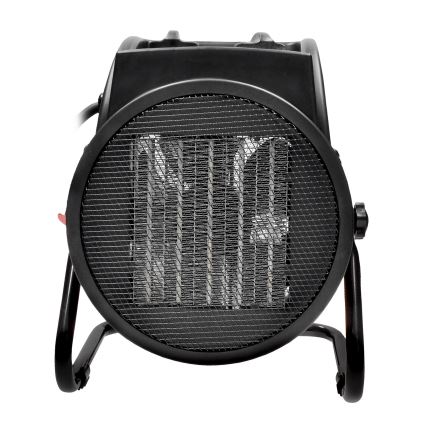 Ventoinha de chão com elemento de aquecimento cerâmico 3000W/230V preto