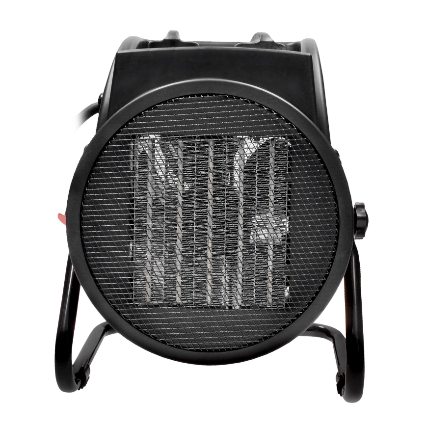 Ventoinha de chão com elemento de aquecimento cerâmico 3000W/230V preto