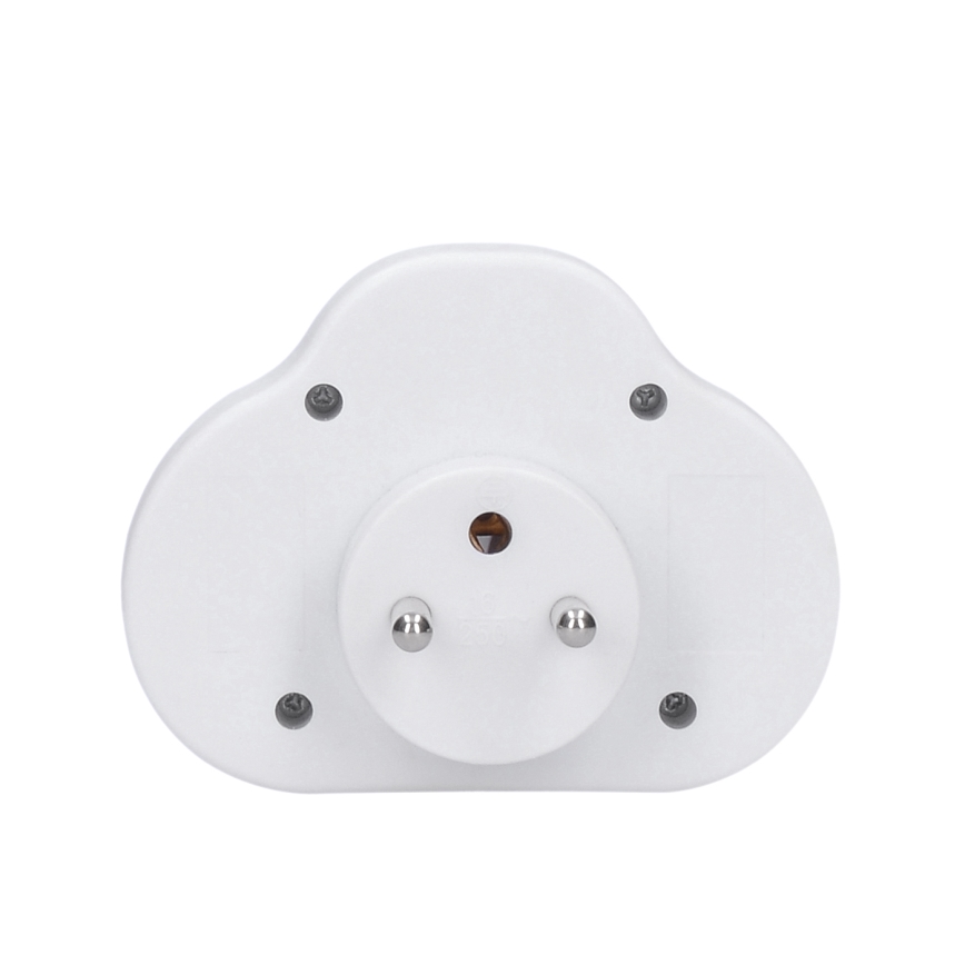 Divisor de fichas com interruptor 2x10A/230V