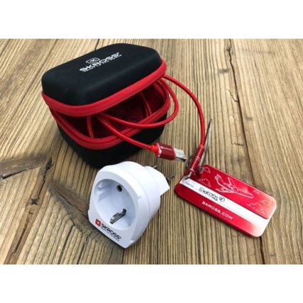 Adaptador de viagem para a Suíça 230V