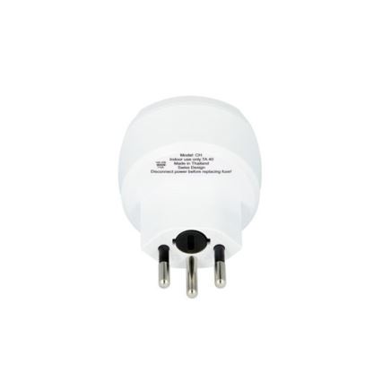 Adaptador de viagem para a Suíça 230V