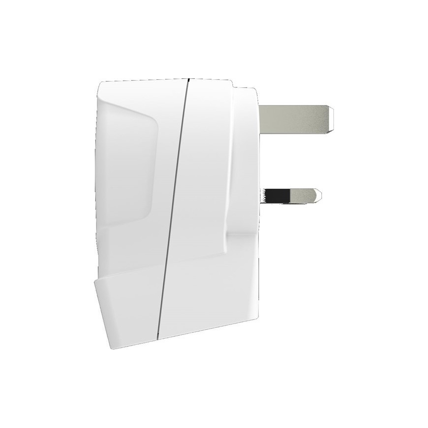 Adaptador de viagem para UK 230V + 2x porta USB